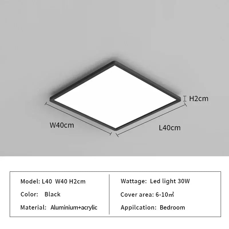 Modern minimalist black led ceiling lights for living room