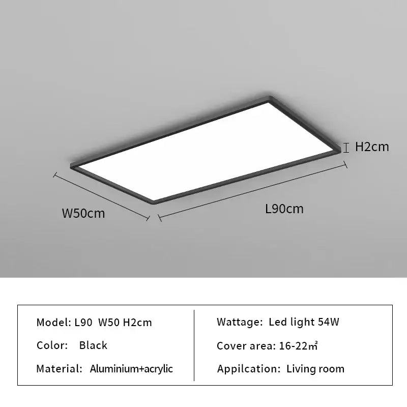 Modern minimalist black led ceiling lights for living room