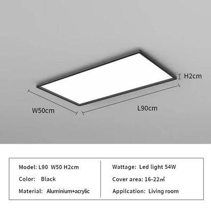Modern minimalist black led ceiling lights for living room