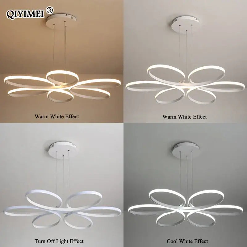 Modern gold flower led ceiling lights for living room