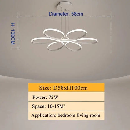 Modern gold flower led ceiling lights for living room