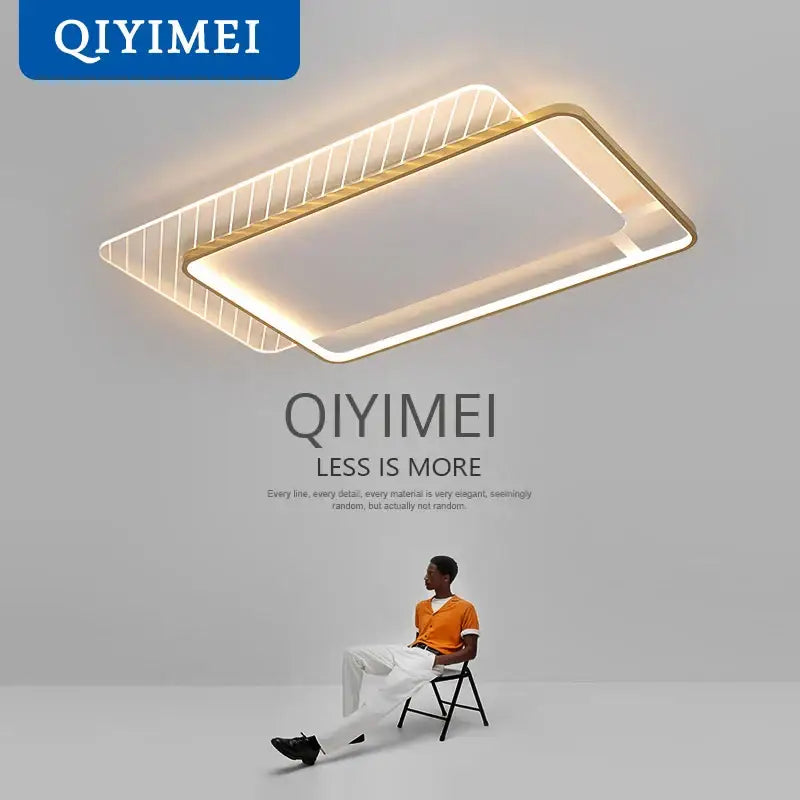 Modern rectangular gold decorbites led ceiling lights for living room