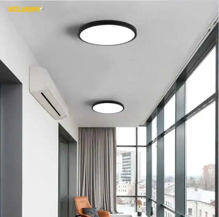 Modern black & white ultra-thin led ceiling lights for living room