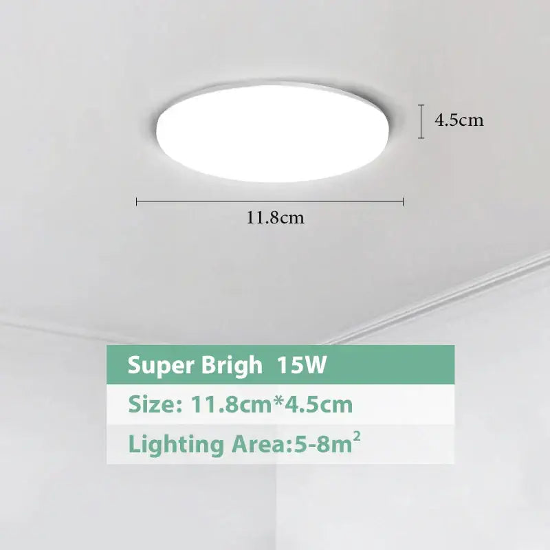 Modern white circular led ceiling lights bedroom sleek design