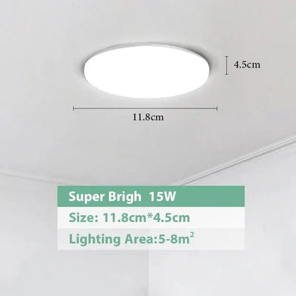 Modern white circular led ceiling lights bedroom sleek design