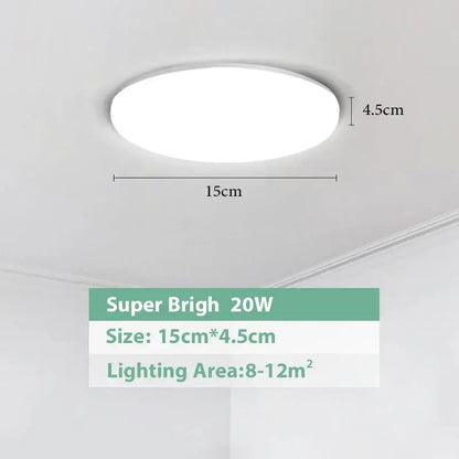 Modern white circular led ceiling lights bedroom sleek design