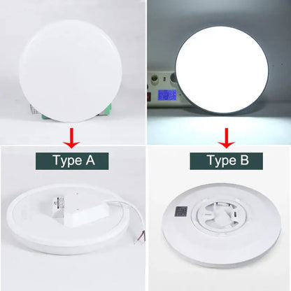 Modern white circular led ceiling lights bedroom sleek design