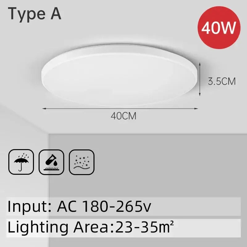 Modern white circular led ceiling lights bedroom sleek design