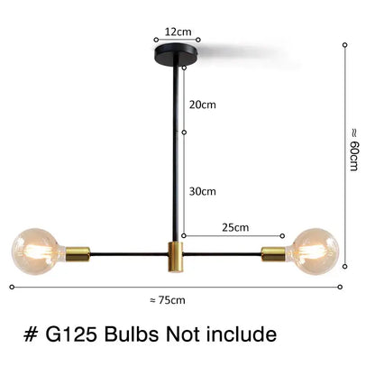 Modern black & gold led ceiling light living room chandelier