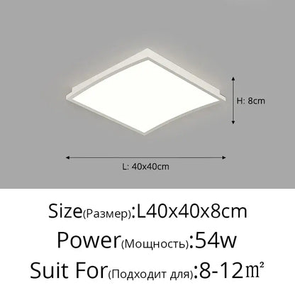 Modern minimalist black led ceiling lights for bedroom