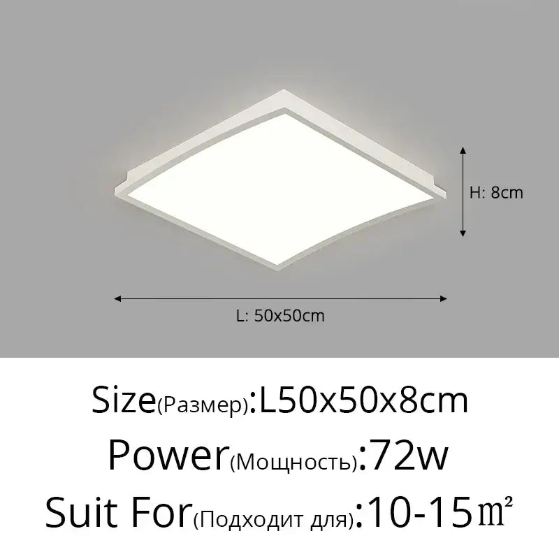 Modern minimalist black led ceiling lights for bedroom