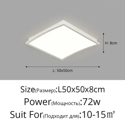 Modern minimalist black led ceiling lights for bedroom