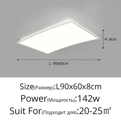 Modern minimalist black led ceiling lights for bedroom