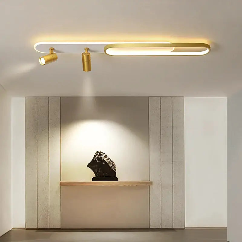 Modern gold led ceiling lights with spotlights for living room