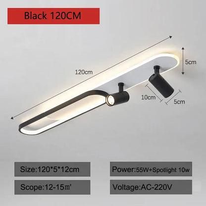 Modern gold led ceiling lights with spotlights for living room