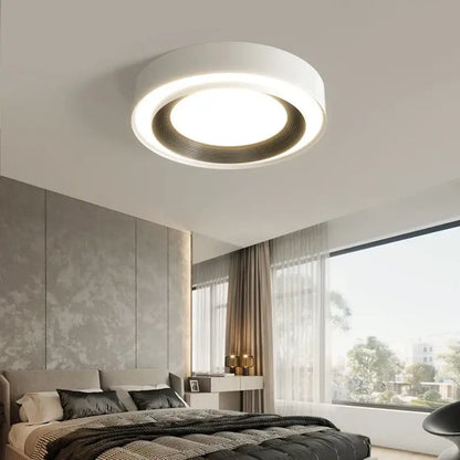 Modern white ribbed led ceiling lights for bedroom