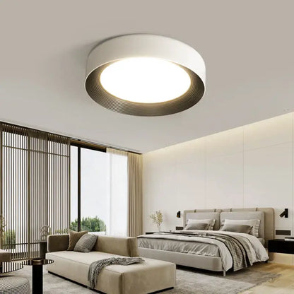 Modern white ribbed led ceiling lights for bedroom