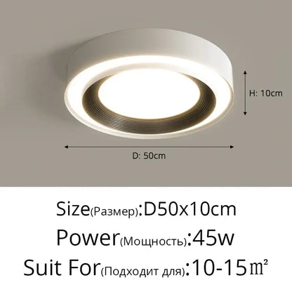 Modern white ribbed led ceiling lights for bedroom
