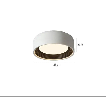 Modern white & gold led ceiling lights for bedroom with ring detail