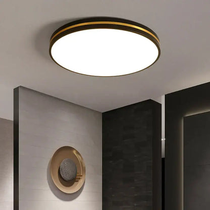 Modern black & gold led ceiling light living room minimalist lamp