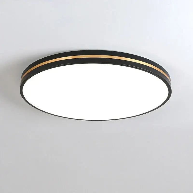 Modern black & gold led ceiling light living room minimalist lamp