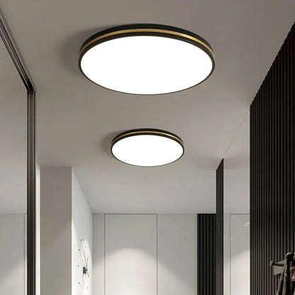 Modern black & gold led ceiling light living room minimalist lamp