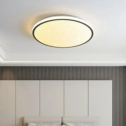 Modern metallic rim led ceiling lights living room diffused lighting