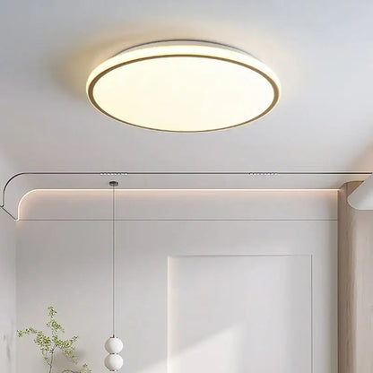 Modern metallic rim led ceiling lights living room diffused lighting