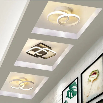 Modern minimalist black & white led ceiling lights bedroom living room