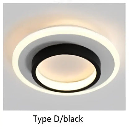 Modern minimalist black & white led ceiling lights bedroom living room