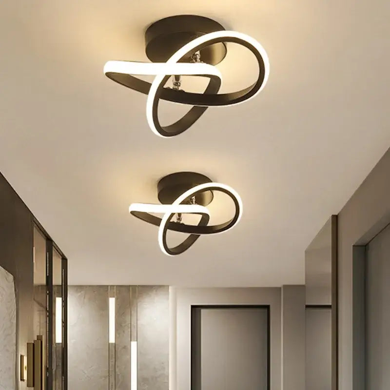 Modern minimalist black & white led ceiling lights bedroom living room
