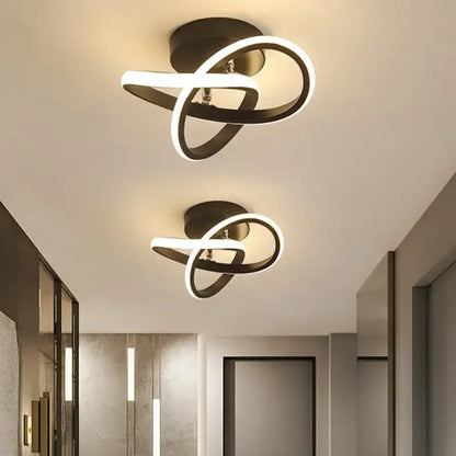 Modern minimalist black & white led ceiling lights bedroom living room
