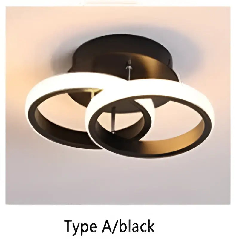 Modern minimalist black & white led ceiling lights bedroom living room