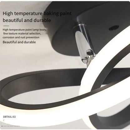 Modern minimalist black & white led ceiling lights bedroom living room