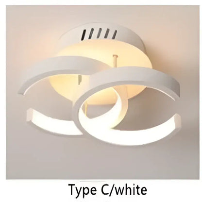Modern minimalist black & white led ceiling lights bedroom living room