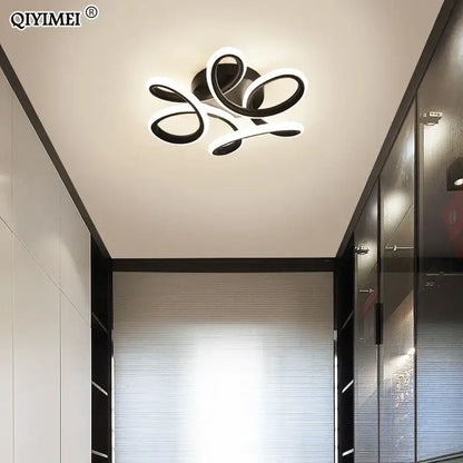 Modern gold intertwined loop led ceiling lights for living room