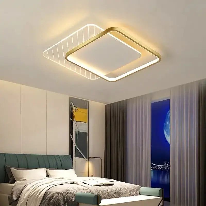 Modern minimalist gold led ceiling lights for bedroom living room