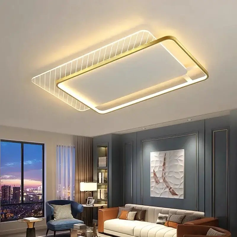 Modern minimalist gold led ceiling lights for bedroom living room