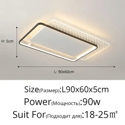Modern minimalist gold led ceiling lights for bedroom living room