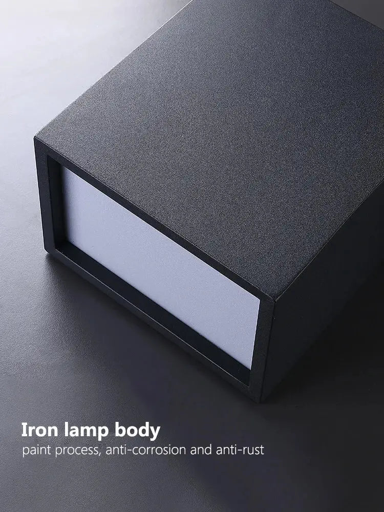 Modern black rectangular led ceiling lights for living room