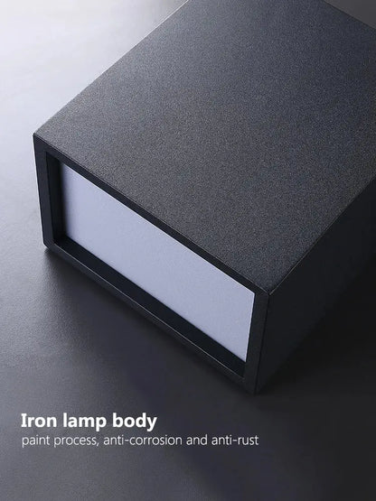 Modern black rectangular led ceiling lights for living room
