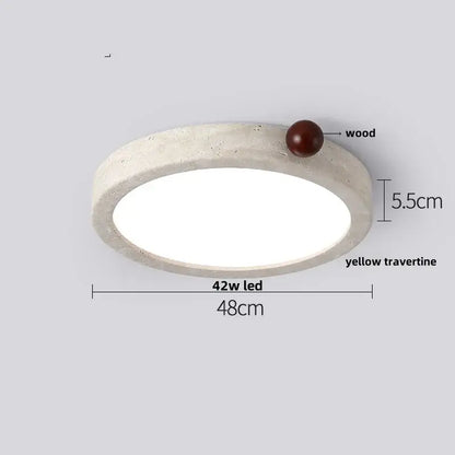 Modern white stone led ceiling light bedroom warm diffused glow