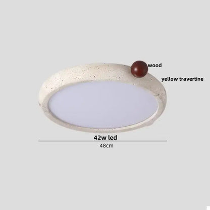 Modern white stone led ceiling light bedroom warm diffused glow