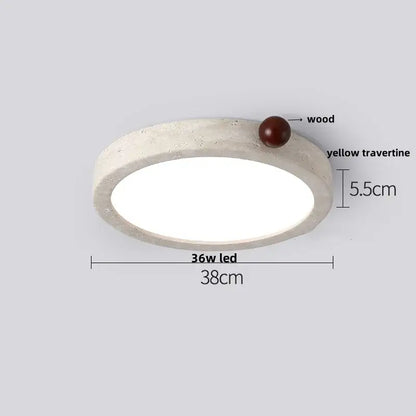 Modern white stone led ceiling light bedroom warm diffused glow