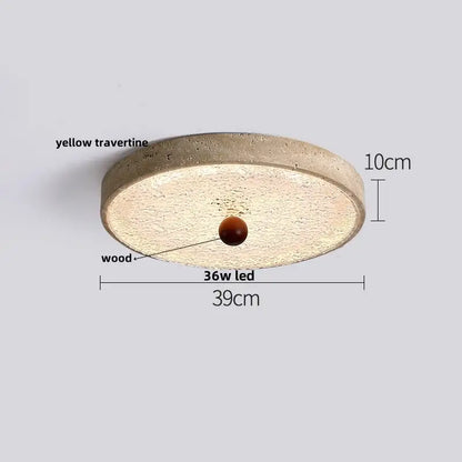 Modern white stone led ceiling light bedroom warm diffused glow