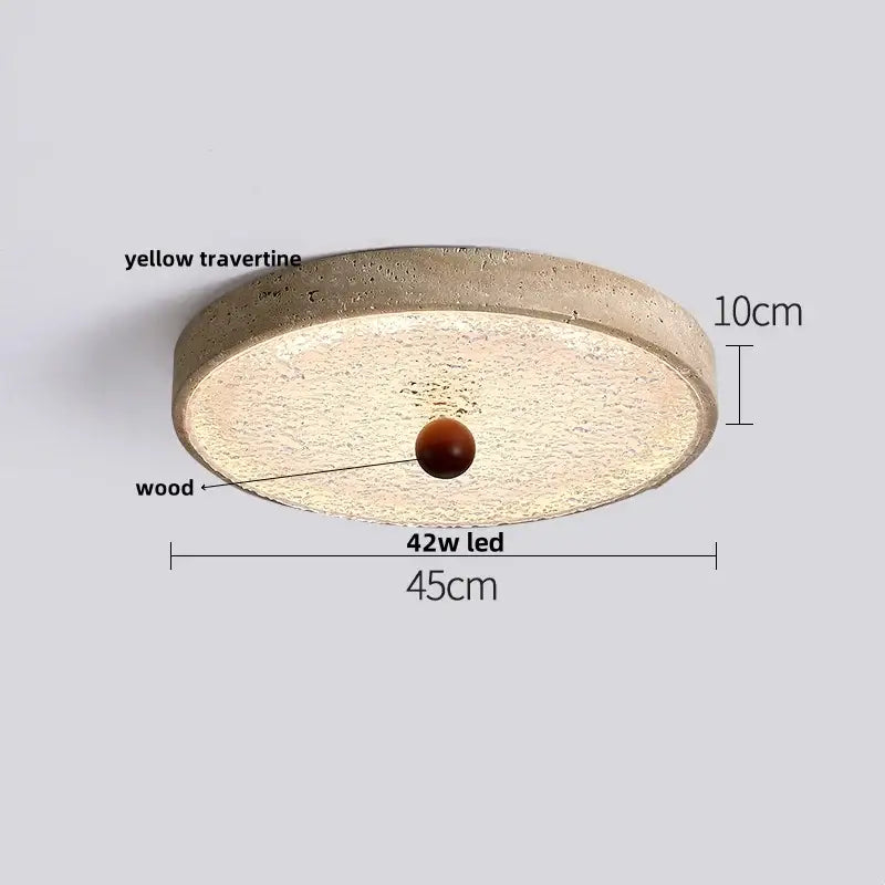 Modern white stone led ceiling light bedroom warm diffused glow