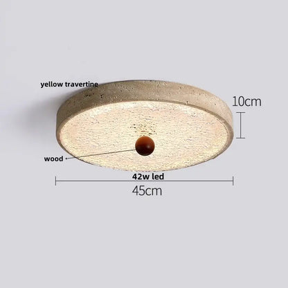 Modern white stone led ceiling light bedroom warm diffused glow