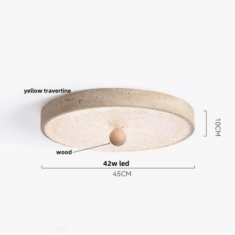 Modern white stone led ceiling light bedroom warm diffused glow