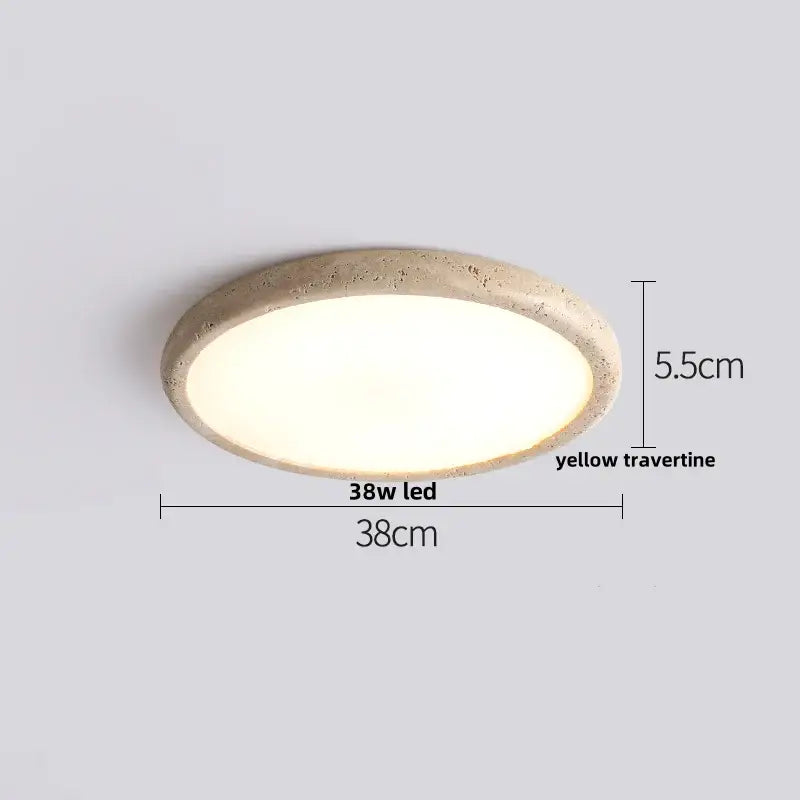Modern white stone led ceiling light bedroom warm diffused glow