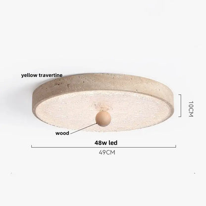 Modern white stone led ceiling light bedroom warm diffused glow